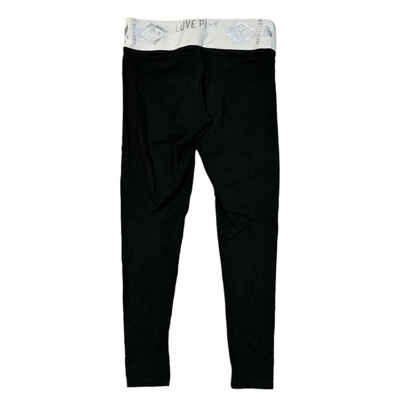 Victoria’s Secret Love Pink Classic Sparkle Aztec Vintage Yoga Pant Leggings - Picture 4 of 6